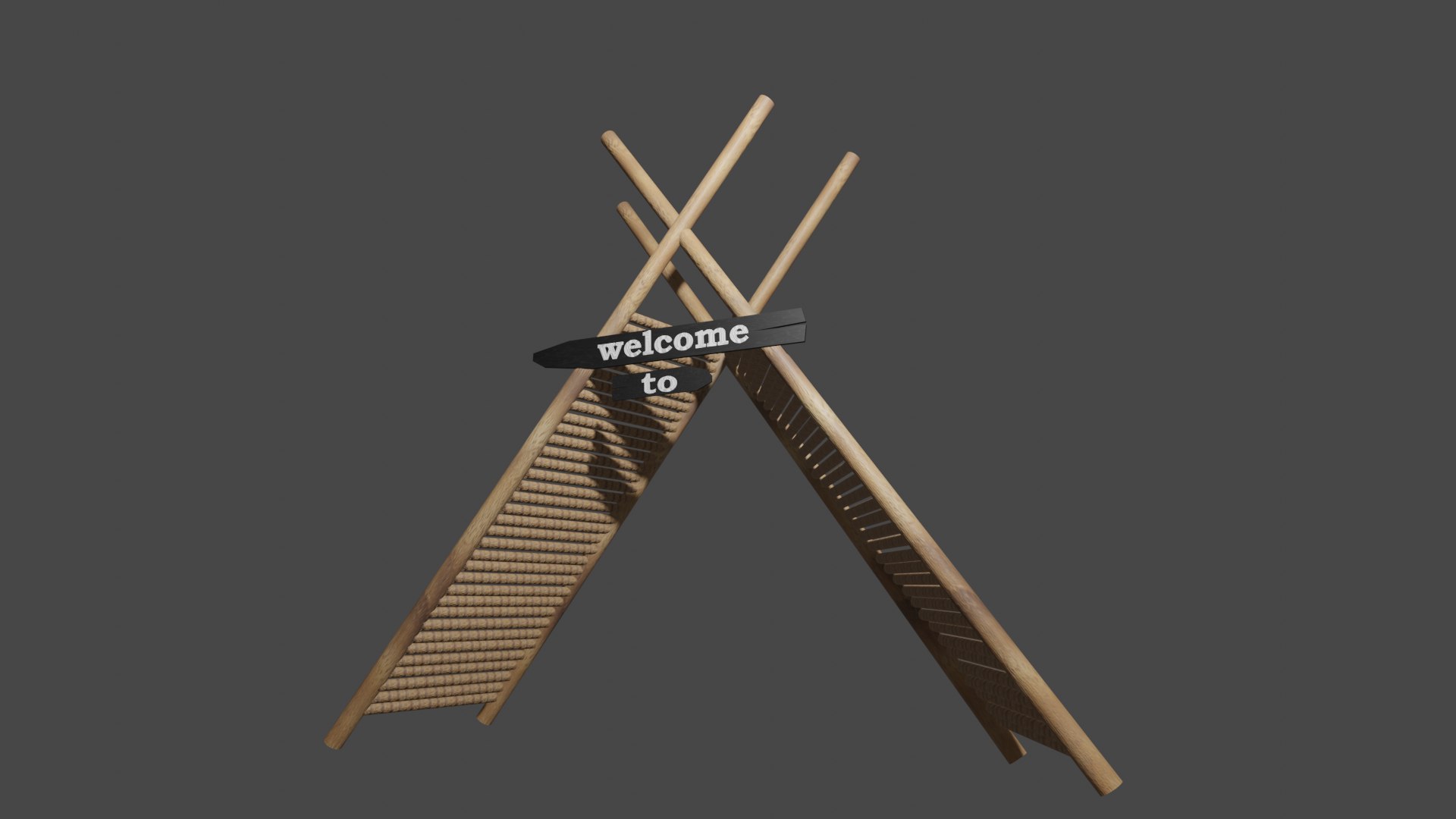 3D Model Wooden Gate - TurboSquid 2008100