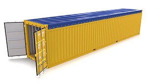 40ft shipping container open 3D model