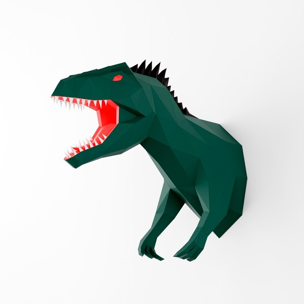 Modelo 3D papercraft do Dinossauro Tyrannosaurus Rex