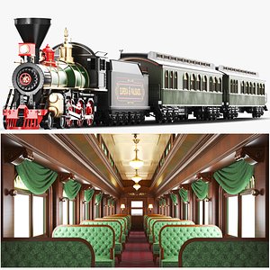 Detailed Full Locomotive Train With Interior(1)