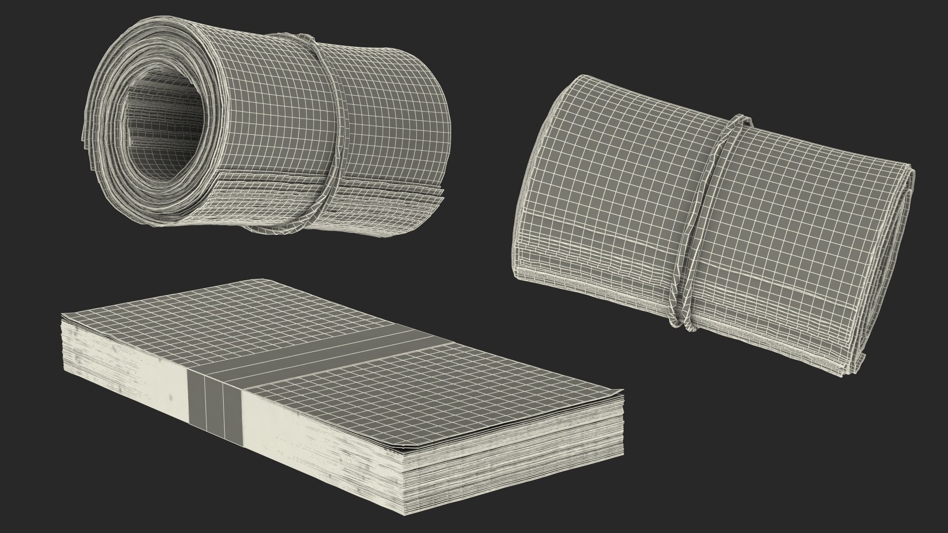 3D Trash Bag Full of Money TurboSquid 2045833