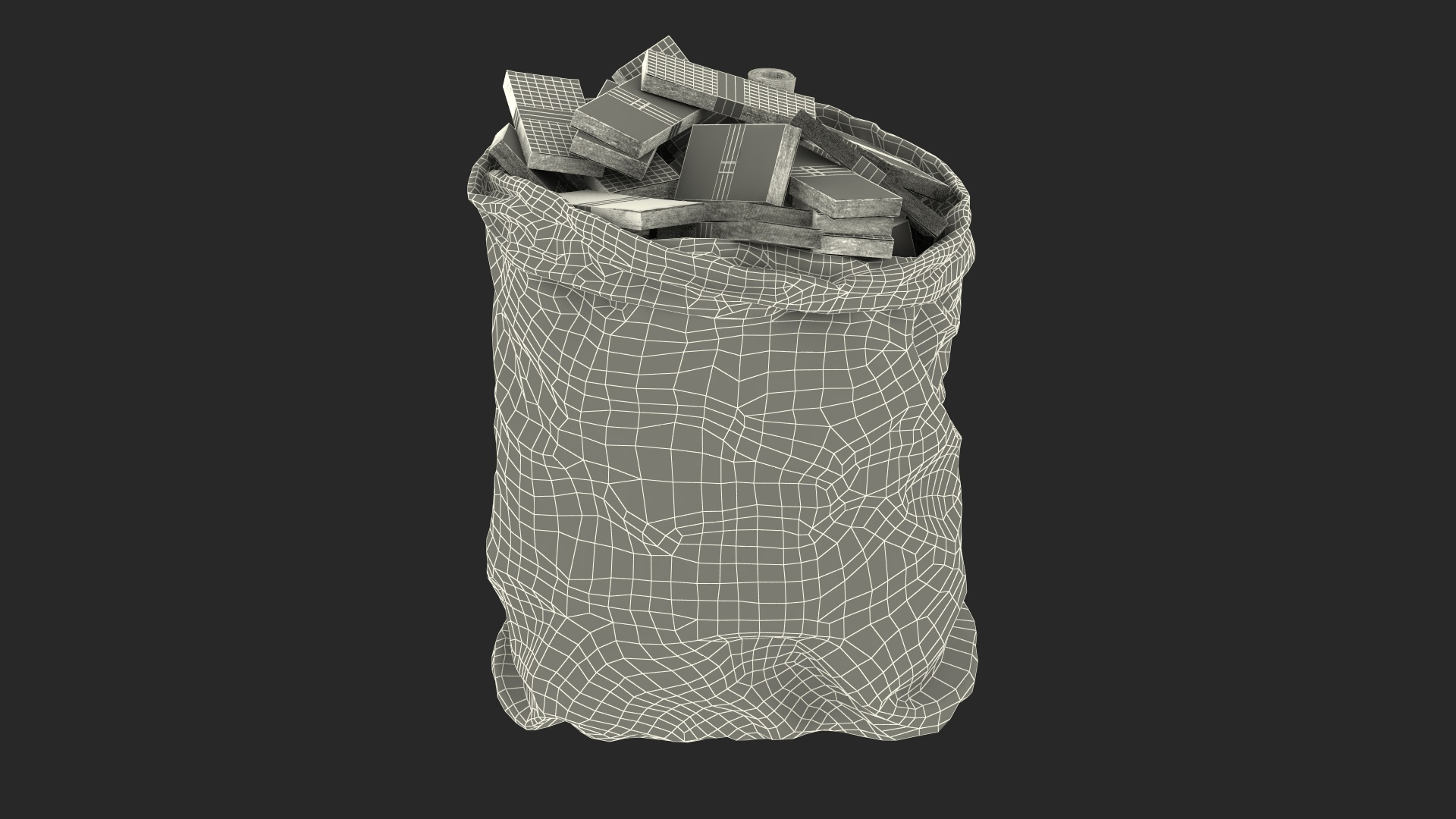 3D Trash Bag Full of Money - TurboSquid 2045833