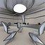 Sala conferenze espositiva futuristica Interni futuristici 3D
