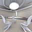Sala conferenze espositiva futuristica Interni futuristici 3D