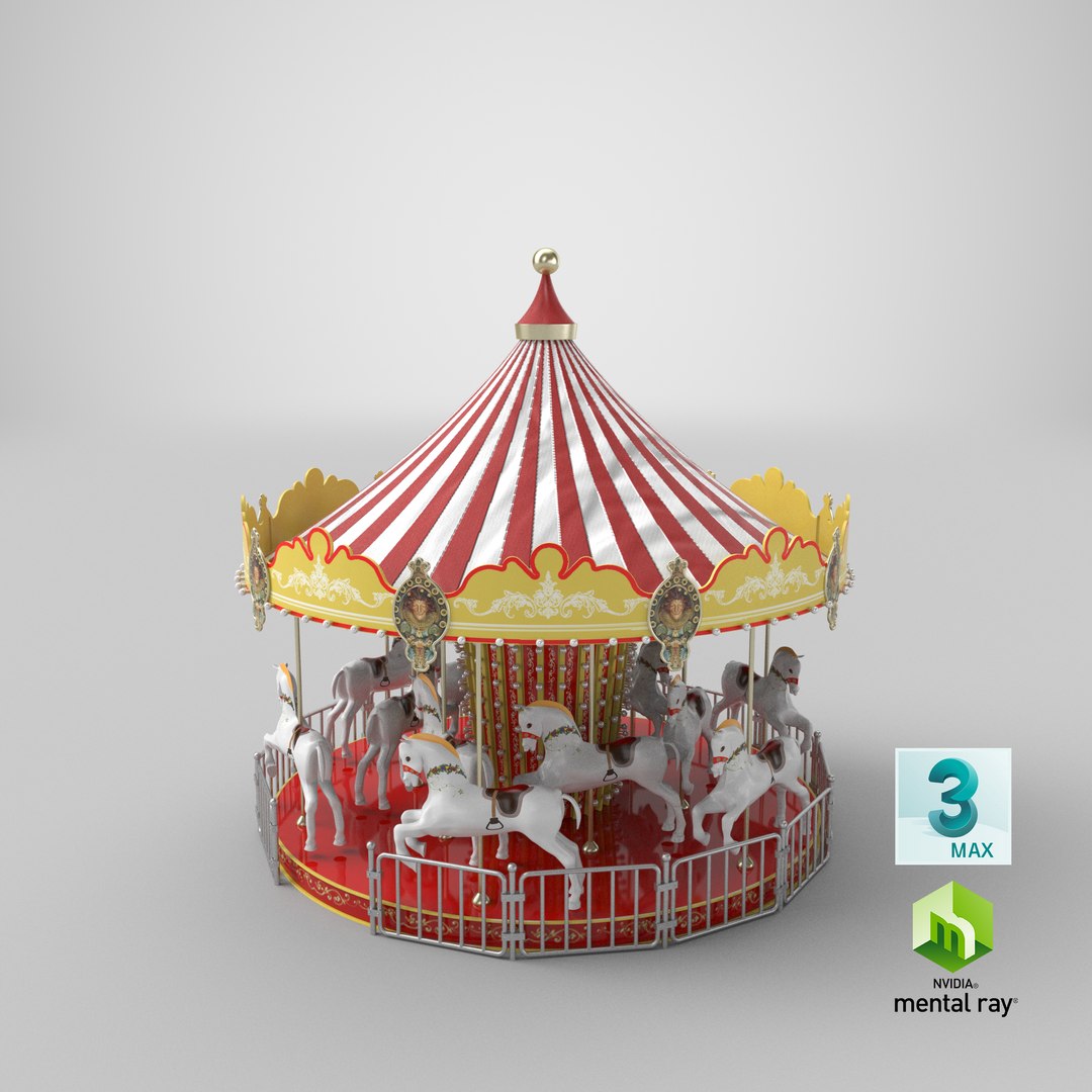 3D Model Real Horse Carousel - TurboSquid 1462870