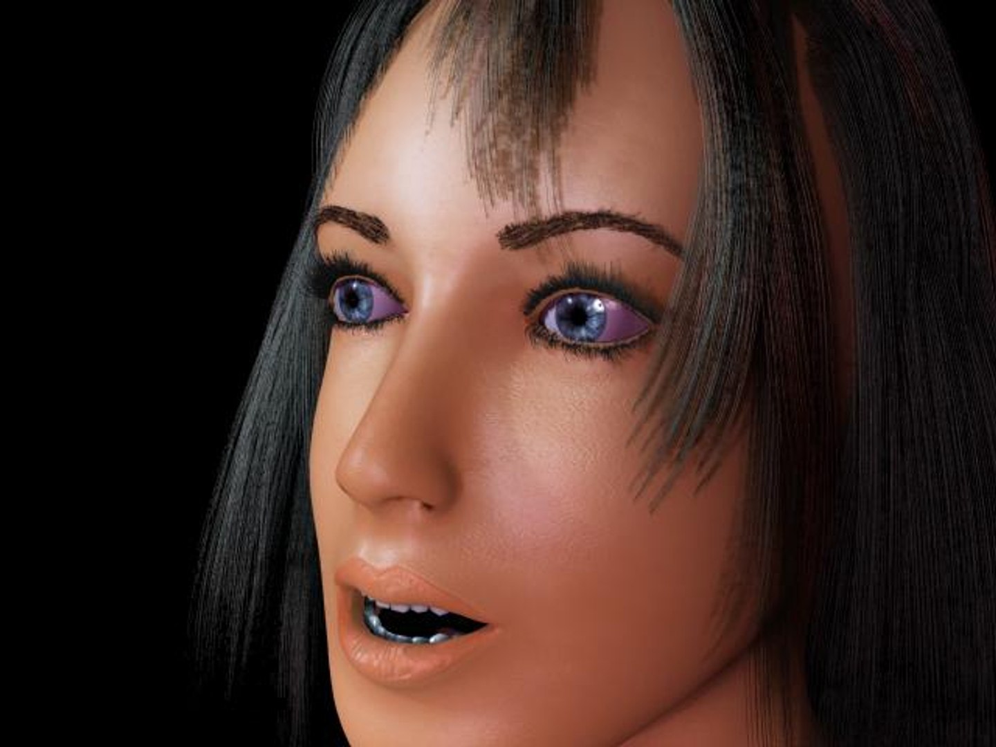 Woman Head 3d Model 8476