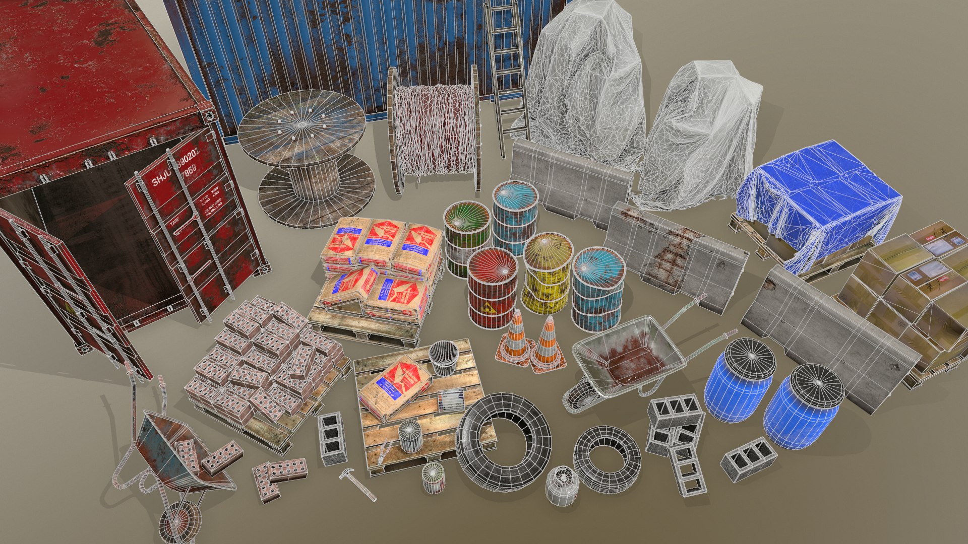 3D Construction Site - Building Site - Industrial - Warehouse - Game Ready Prop Pack https://p.turbosquid.com/ts-thumb/yV/UbcrFk/A2/screenshot022/png/1696007482/1920x1080/fit_q87/341543227c5fcc2d5d5b149b743a5e26344764bc/screenshot022.jpg