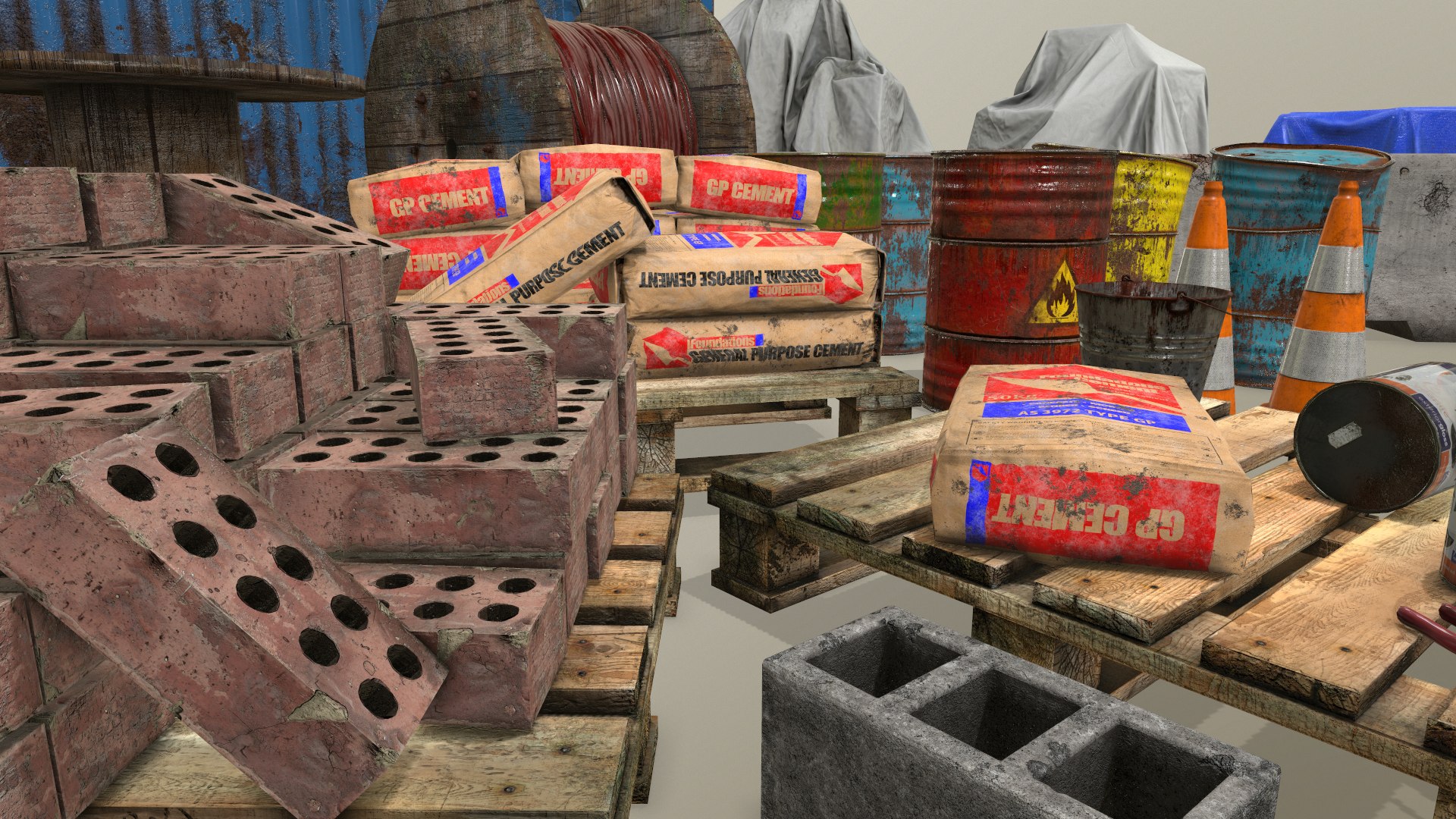 3D Construction Site - Building Site - Industrial - Warehouse - Game Ready Prop Pack https://p.turbosquid.com/ts-thumb/yV/UbcrFk/lF/screenshot004/png/1696007160/1920x1080/fit_q87/f7fcb35da2883e7a015d66db408f28a5bf738e51/screenshot004.jpg