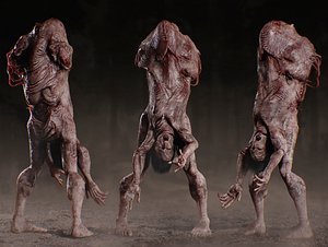 3D Mutated Horror Creature model