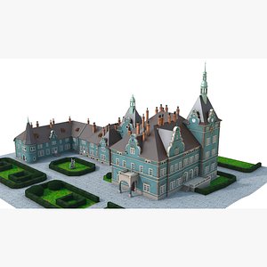 Shemborn Castle - version with non-detailed textures 3D model