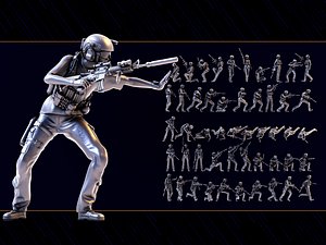 3D US Soldier Set 01