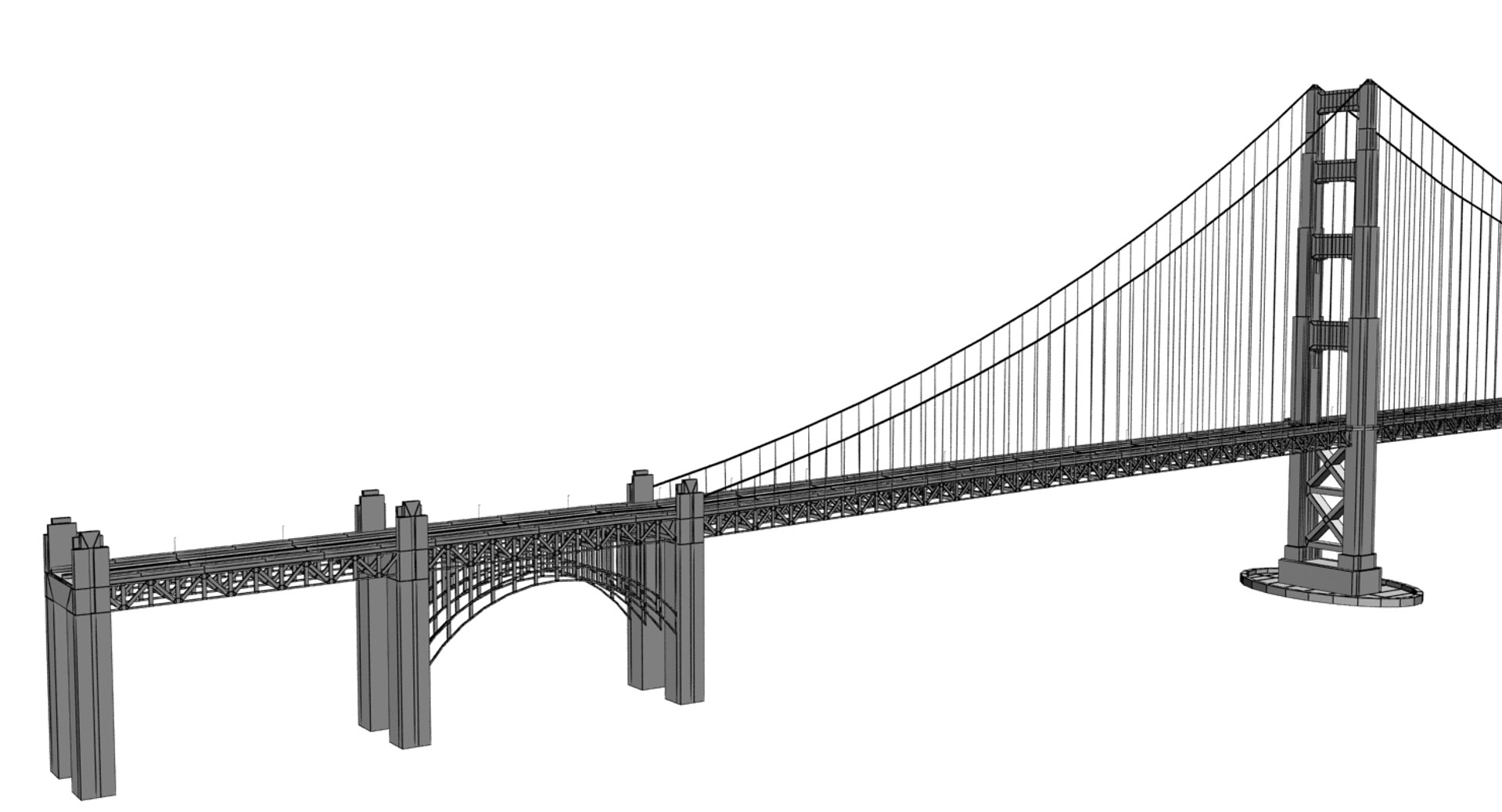 3D golden gate bridge https://p.turbosquid.com/ts-thumb/yV/bTl1DI/qASzBPaj/wire_05/jpg/1518593899/1920x1080/fit_q87/b51cf60e19ef0654dc643952fe83bc35c5ffbf51/wire_05.jpg