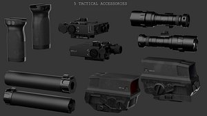 Game Ready Tactical Weapon Accessories Pack model