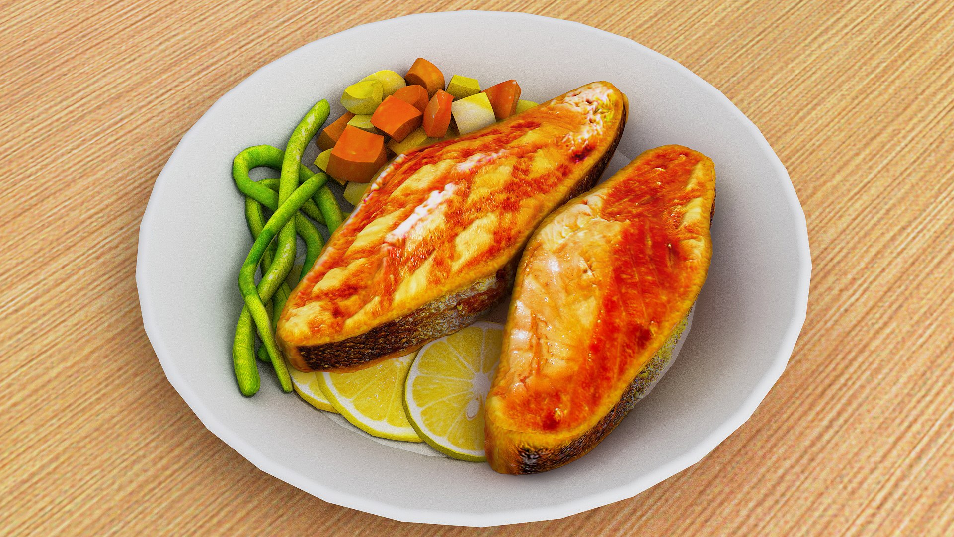 3D Grilled Salmon - TurboSquid 1809400