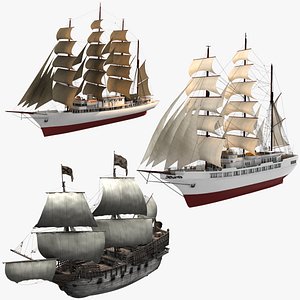 3D model sailing ship