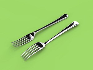 3D metal fork