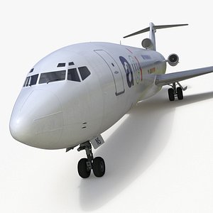 Air France Boeing 727 Airliner 3D