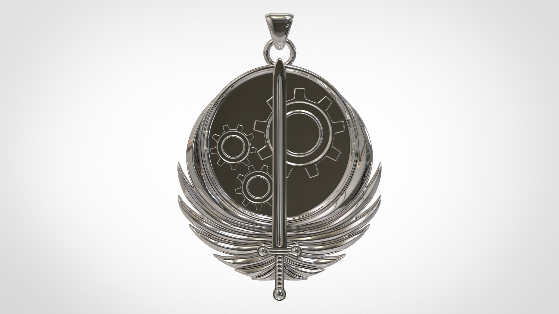 Louis Vuitton logo pendant with bail 3D print model