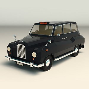 Low Poly Taxi Cab 03