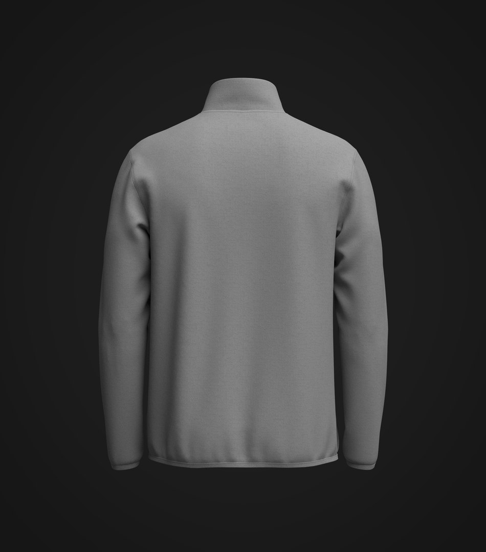 3D Stand Collar Knit Jacket 3D Model TurboSquid 1978051