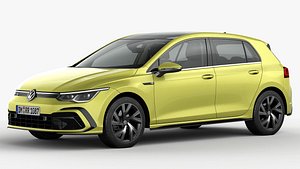 3D volkswagen golf r-line model