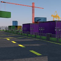 3D Seaport Low-Poly