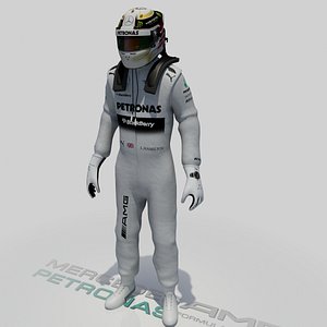 3d model lewis hamilton 2014