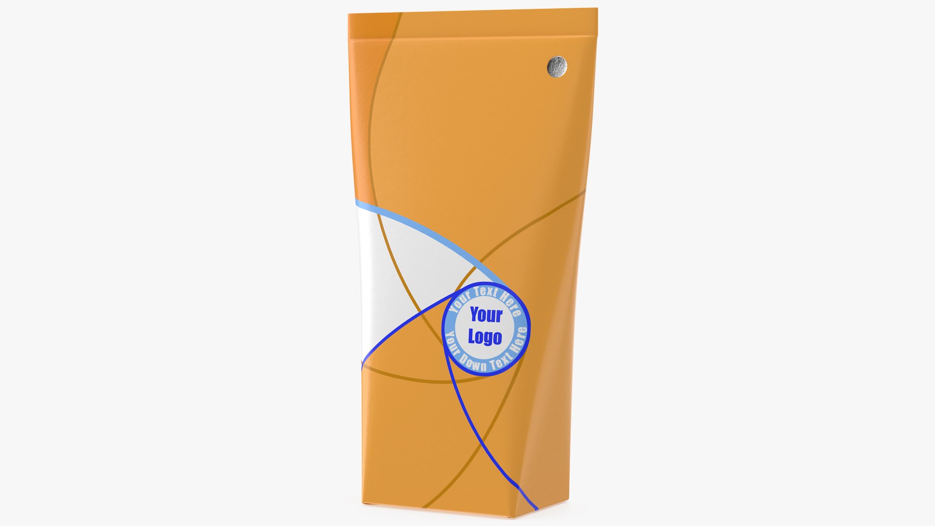 Aseptic Packaging For Triangular Liquid Orange Mockup 3D model preview