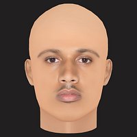 Low Poly Kid Ink Rapper Head