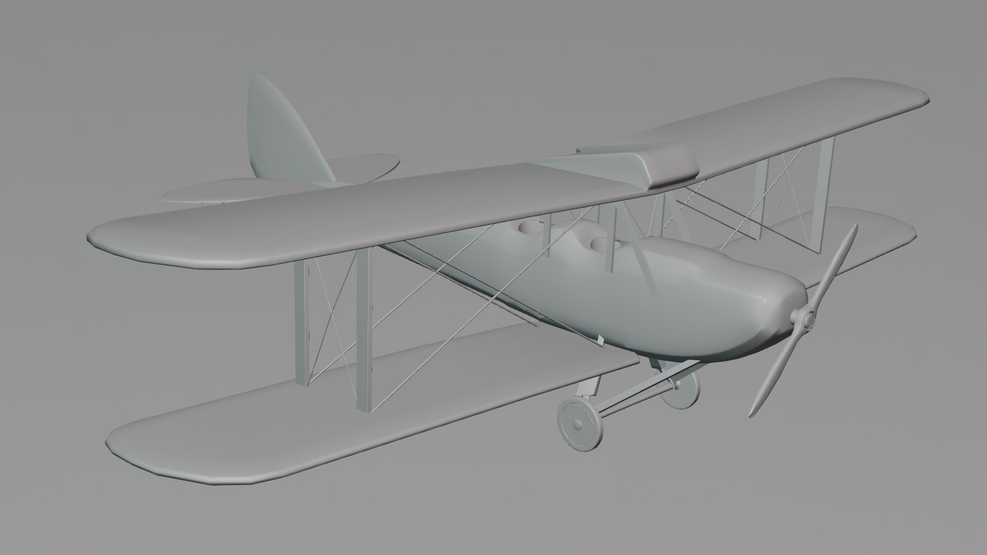 3D Vintage Biplane Aircraft Realistic Low Poly 3D Model - TurboSquid ...