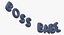 Feuille Baloon Mots Boss Babe Or