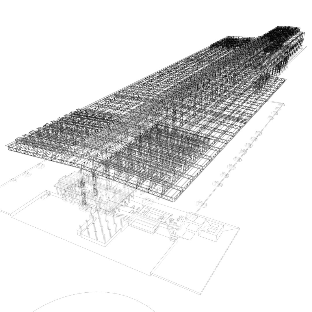 Factory Building Structure 23zz39 3D Model - TurboSquid 2156556