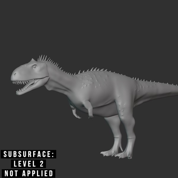 3D model Rajasaurus Basemesh Low Poly