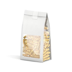 3D White Paper Fusilli Pasta Pack -&nbsp;transparent italian macaroni food box model