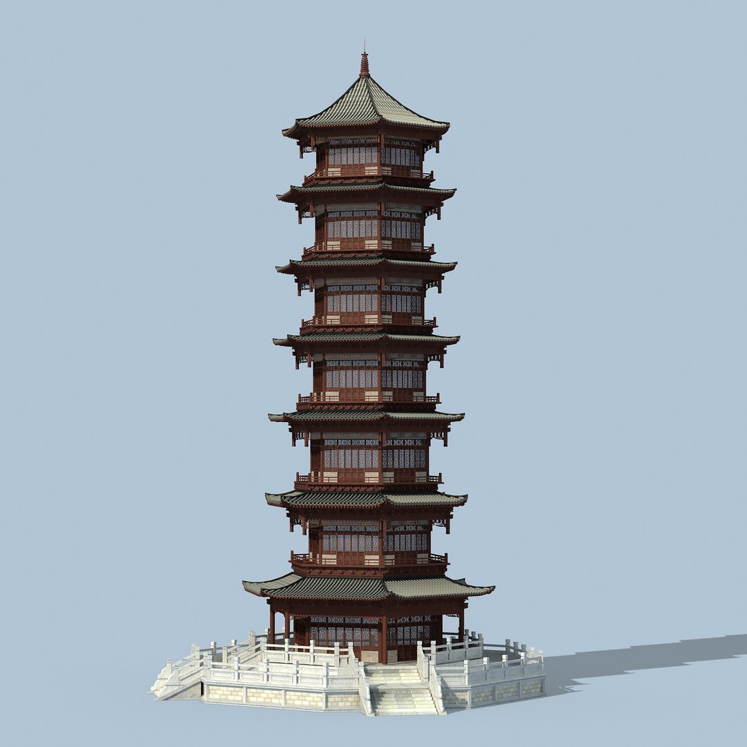 Chinese Pagodas 3D Model - TurboSquid 1703019