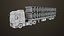 Heavy Truck 04 Flatbed Load Trailer All PBR Unity UE Textures 3D model