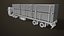 Heavy Truck 04 Flatbed Load Trailer All PBR Unity UE Textures 3D model