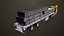 Heavy Truck 04 Flatbed Load Trailer All PBR Unity UE Textures 3D model