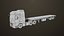 Heavy Truck 04 Flatbed Load Trailer All PBR Unity UE Textures 3D model