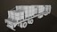 Heavy Truck 04 Flatbed Load Trailer All PBR Unity UE Textures 3D model