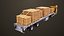 Heavy Truck 04 Flatbed Load Trailer All PBR Unity UE Textures 3D model