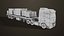 Heavy Truck 04 Flatbed Load Trailer All PBR Unity UE Textures 3D model