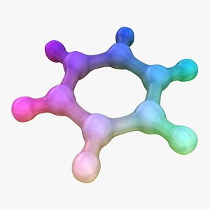3d model benzene 2