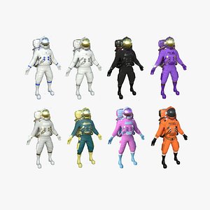 3D 08 Astronaut Complete Outfits - Character Design Fashion model