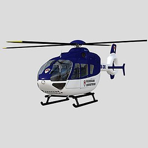 helicopter eurocopter ec 135 3d model