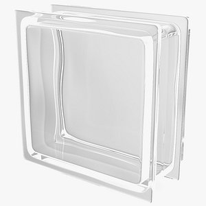 Clear Square Glass Block model
