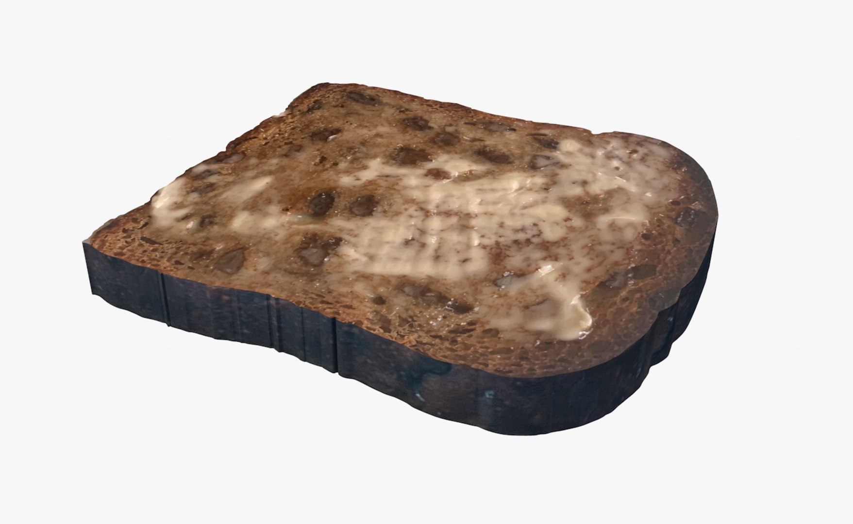 3D cinnamon bread raisin food model TurboSquid 1573704