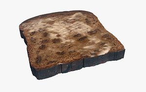 3D cinnamon bread raisin food model