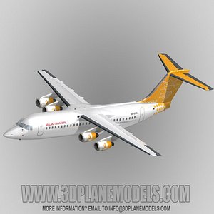 british aerospace 146-300 regional jet 3d model