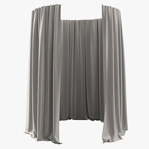 Curtain semicircular to the floor 2 3D model
